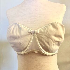 Vintage Lejaby Cream Strapless Bra - Size 36C